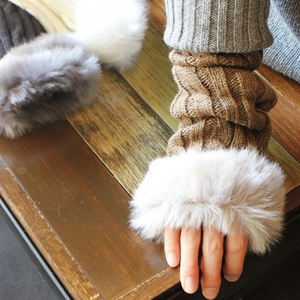 Women's Long Fur Arm <b>Warmers</b>/<b>Hand</b> <b>Warmers</b> - Product Image 1