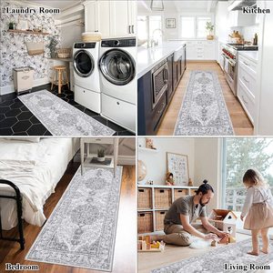 80x240cm tapis de couloir tapis de blanchisserie de ferme vintage tapis de <span class=keywords><strong>machine</strong></span> <span class=keywords><strong>à</strong></span> <span class=keywords><strong>laver</strong></span> tapis de zone tapis antidérapant lavable chemin d'entrée - Product Image 5