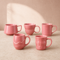 Tasse à café en céramique de style nordique avec soucoupe, couleur unie, design vintage de luxe léger, mug personnalisé avec logo pour usage extérieur