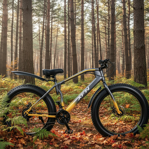 Bicicleta de Montaña con Cuadro Rígido de 26 Pulgadas, Neumáticos Gruesos 4.0 para Nieve, Frenos de Disco, Horquilla de Suspensión de Acero, Pedales Ordinarios, 21 Velocidades, Alta Velocidad - Product Image 2
