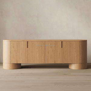 Console <span class=keywords><strong>TV</strong></span> <span class=keywords><strong>en</strong></span> teck massif FERLYLuxury, meuble de rangement moderne pour salon, personnalisable pour la maison et l'hôtel - Product Image 6