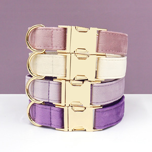 Elegante <span class=keywords><strong>Collare</strong></span> in Velluto <span class=keywords><strong>per</strong></span> Animali Domestici, Personalizzabile <span class=keywords><strong>con</strong></span> Incisione, Comodo e Resistente in Nylon <span class=keywords><strong>per</strong></span> Cani e Gatti, Stile Morbido - Product Image 3