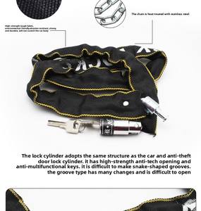 Dispositivo antirrobo <span class=keywords><strong>de</strong></span> cadena y candado <span class=keywords><strong>de</strong></span> bicicleta <span class=keywords><strong>el</strong></span>éctrica <span class=keywords><strong>de</strong></span> acero grueso para motocicletas y <span class=keywords><strong>bicicletas</strong></span> - Product Image 2