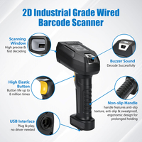 Lector de Códigos de Barras Industrial 2D Resistente IP67, Escáner de Códigos QR con Capacidad para Resistir Caídas de 7 m en Superficies Duras, para Entornos con Alto Nivel de Polvo y Humedad