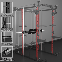 Rak Latihan Fungsional Eonfit E5 Smith Machine Power Rack Sistem Katrol Pivot Arm Lat Pulldown Squat Cage Home Gym untuk Latihan Kekuatan