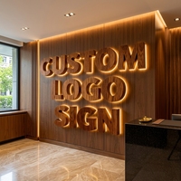 Enseigne de magasin, enseigne de logo d'entreprise, enseignes en lettres 3D en bois avec éclairage LED personnalisées pour les entreprises, les hôtels, les restaurants, les bureaux, enseigne de logo personnalisée en LED 3D
