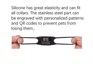 Médaille d'identification anti-perte <span class=keywords><strong>pour</strong></span> petit <span class=keywords><strong>chien</strong></span> en silicone <span class=keywords><strong>avec</strong></span> QR code en acier inoxydable de marque Bank - Product Image 5