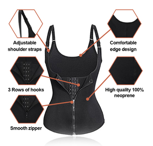 Crochet réglable <span class=keywords><strong>pour</strong></span> contrôle <span class=keywords><strong>du</strong></span> <span class=keywords><strong>ventre</strong></span> et de l'abdomen, coupe-taille <span class=keywords><strong>pour</strong></span> brûler les graisses, corset amincissant, <span class=keywords><strong>ceinture</strong></span> à fermeture éclair - Product Image 6