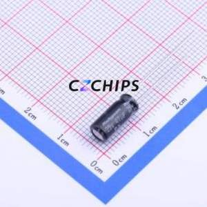 Condensateur électrolytique en aluminium à montage traversant 25PX47MEFC5X11, D5xL11mm 47uF 20% 20V 84mA-120Hz - Product Image 1