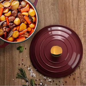 Horno holandés de hierro fundido esmaltado con tapa, horno seguro, Horno Holandés resistente, utensilios de cocina, olla de hierro fundido - Product Image 3