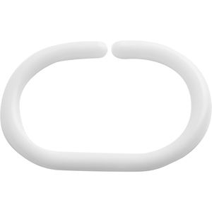 LOT DE 12 HOOKS DE RIDEAU DE DOUCHE BLANC EN ABS - Product Image 1