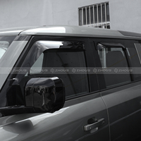 Nuevos deflectores de ventana cromados negros de alta resistencia para lluvia y sol, 4 piezas, visera solar para puerta, accesorios para coche L663 Defender 90 110