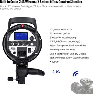 <span class=keywords><strong>Flash</strong></span> de studio compact professionnel Godox 300W SK300IIV SK300II-V 2.4G X System pour la photographie en studio et le streaming - Product Image 4