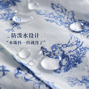 Japanese Korean Style Apron 100 Cotton Floral Print Ruffled Design Oil Resistant Cooking Wear - Product Image 1