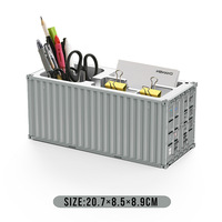 Stylo créatif de luxe en ABS, modèle de conteneur d'expédition, organisateur de bureau portable et élégant, cadeau d'entreprise