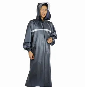 Novo impermeável com capuz chuva jaqueta leve windproof ativo ao ar livre respirável reflexivo segurança chuva casaco chuva poncho