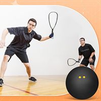 12 balles de squash 38 mm à double point jaune, balles de sport en caoutchouc professionnelles, petites, pour l'entraînement, la pratique et la compétition, fabriquées en Chine