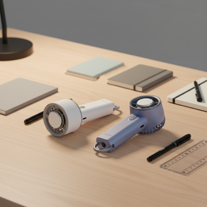 Ventilateur de main silencieux pour la maison, petit ventilateur d'été en boîte colorée, avec fonction rafraîchissante, en promotion - Product Image 1