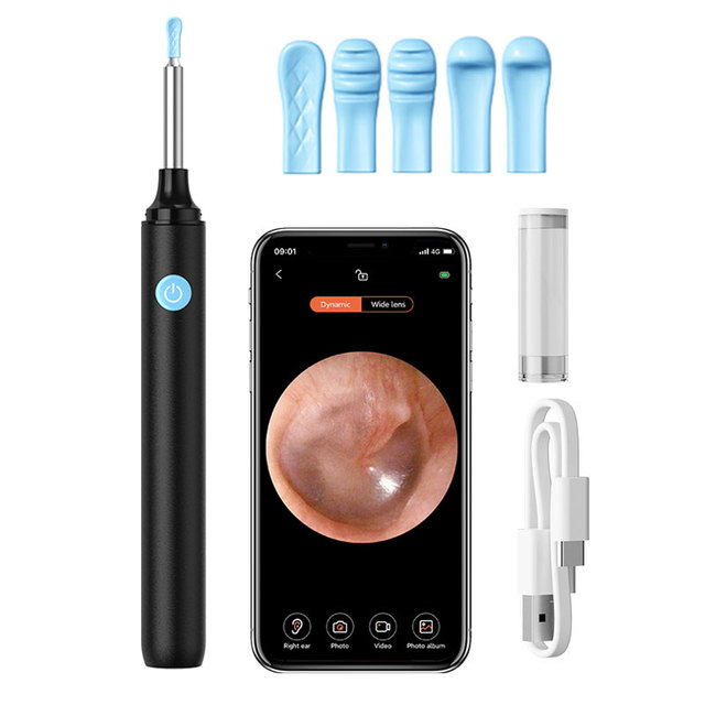 OEM Wifi Connect Vision 1080P 3-Axis Gyroscope Electric Ear Wax Remover Cleaning Camera HD Ear Care Tool Ear Cleaner with Camera