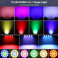 Lumière de scène Par 19x10w RGBW focalisée et lumineuse, contrôlée par DMX512 pour les concerts, les DJ, les discothèques, les fêtes, les mariages