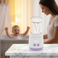 Nouveau design de mélangeur de lait pour bébé avec batterie au lithium intégrée, rechargeable, chauffe-biberon et mélangeur, 4 réglages de température, écran LED