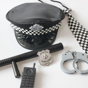 Ensemble de jouets de rôle de <span class=keywords><strong>policier</strong></span> pour enfants, accessoire de costume en plastique unisexe - Product Image 2