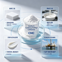 Émulsifiant CMC de qualité industrielle, carboxyméthylcellulose sodique