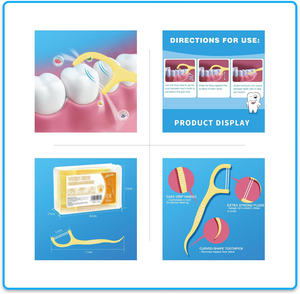 Bulk Twin Line Dental Flossers Colored Mint Fruit Flavor <b>Tooth</b> Care <b>Picks</b> <b>Teeth</b> Oral Care Product - Product Image 4