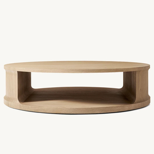 RH Baron Bàn cà phê, sự lựa chọn của vòng hoặc hình chữ nhật thiết kế, hiện đại rắn gỗ Nordic phong cách bảng trong ánh sáng gỗ kết thúc - Product Image 5