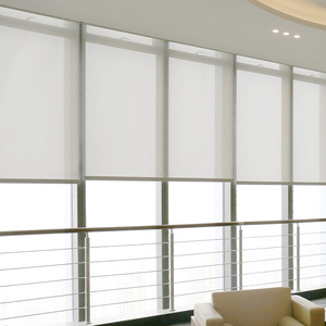 Hiện đại Sage màu xanh lá cây lanh điện cơ giới con lăn Shades tùy chỉnh màn rèm cho văn phòng & Bệnh viện Windows pin Powered - Product Image 6