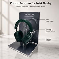 Support d'affichage en acrylique pour écouteurs, support d'affichage en acrylique personnalisé pour écouteurs Bluetooth