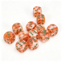 Dés de Mahjong personnalisés en résine style jade, 6 faces, 16 mm, D6, dés à points carrés gravés