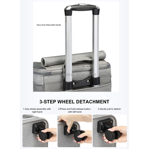 YOUME fabrika toptan siyah gri mavi pets seyahat çantaları yüksek kapasiteli <span class=keywords><strong>Pet</strong></span> arabası taşıyıcı geniş çift katmanlı evcil hayvan taşıyıcı - Product Image 5