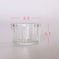 Vente en gros de porte-bougies à thé en verre transparent vide pour la décoration de mariage et la décoration de la maison