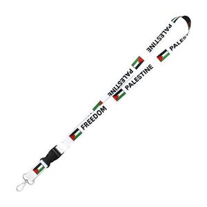 Manufacturer Promotional Bulk Printed Sublimation Logo Custom Palestine <b>Lanyard</b> With Set Item - Product Image 3