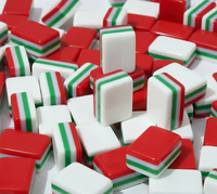 Tuiles de Mahjong Américaines Modernes Personnalisées en Acrylique de Luxe Durables Écologiques Multi-Joueurs Portables pour le Camping et le Divertissement – Divers Modèles