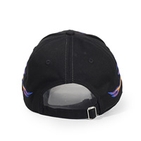 Topi Baseball Musim Panas Unisex Trendy Street Hip-hop 6-panel Katun Murni Bordir Pola Api Dapat Disesuaikan Soft-top