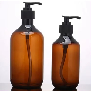 زجاجات غسل اليدين 100 مل 200 مل 300 مل 500 مل بمضخة للجسم خضراء كهرمان زجاجة غسول شامبو - Product Image 4