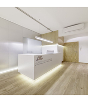 Vente de comptoirs d'accueil en marbre artificiel à venir pour hôtel Infinity