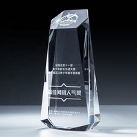 Trophées personnalisés en verre de cristal grand format avec logo, trophées de golf Iceberg Peak, gravure OEM et ODM, cadeaux souvenirs