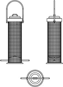Mangeoire à oiseaux suspendue, support pour <span class=keywords><strong>boule</strong></span> <span class=keywords><strong>de</strong></span> <span class=keywords><strong>graisse</strong></span>, mangeoire à oiseaux suspendue - Product Image 5
