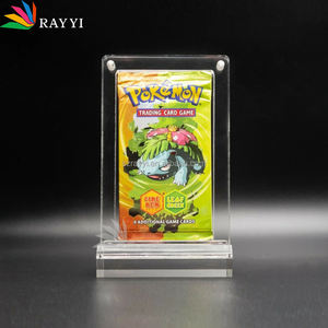 Boîte de rangement en plastique transparent en acrylique pour booster unique de cartes RAY YI Metazoo MTG Magic Yugioh Pokemon - Product Image 1