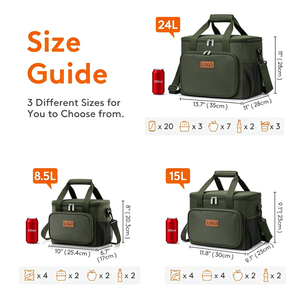 Sac isotherme réutilisable en tissu Oxford rayé, imperméable, avec logo personnalisé, pour la livraison de repas – Nouvelle collection tendance - Product Image 3