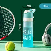 Bouteille d'eau de sport avec logo personnalisé de 650ml-Gobelet de pulvérisation de qualité alimentaire sans BPA avec poignée pour l'extérieur et le fitness