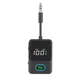 Adaptateur <span class=keywords><strong>audio</strong></span> BT 5.3 2-en-1 avec double microphone, récepteur et émetteur, appels mains libres, autonomie de 15 heures <span class=keywords><strong>pour</strong></span> voiture, téléviseur, <span class=keywords><strong>casque</strong></span> BR16 - Product Image 1