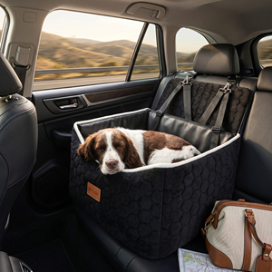Siège rehausseur pour animaux de compagnie pour véhicules utilitaires avec design antidérapant, <span class=keywords><strong>ceintures</strong></span> de sécurité <span class=keywords><strong>et</strong></span> coussin intérieur lavable - Product Image 4