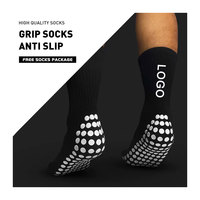 Chaussettes de football à compression pour équipes jeunes, personnalisables, avec grip, en tissu respirant et design durable à la semelle