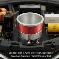 Bobine d'inductance audio haute puissance personnalisée, bobine de bobinage en fil de cuivre rouge avec enrouleur en aluminium pour OEM