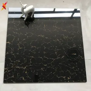 No MOQ kitchen decoration china cheap black Pulati Patterns polished porcelain tile