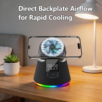 Machine à bruit blanc magnétique sans fil 6-en-1 de 25W avec veilleuse RGB et système sonore d'horloge-réveil